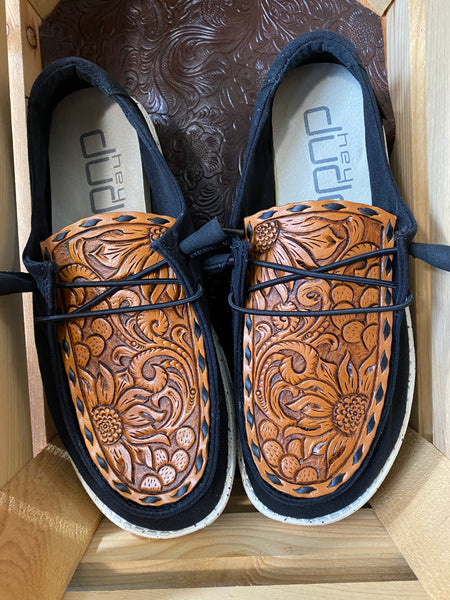 Custom Hey Dude Shoes Western Wave Leather